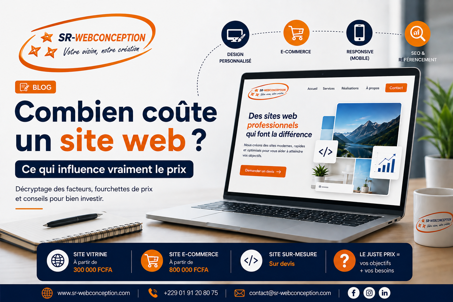 Combien coûte un site web ? Ce qui influence vraiment le prix